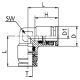 Brass Push Tube Fitting, 0.31 Inch Tube OD Union Elbow