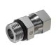 Steel Adapter, 1-5/8-12 Male SAE O-Ring Boss (Straight Thread O-Ring) To 1-5/8-12 Female JIC 37 deg Flare Swivel, Straight