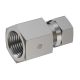 Steel Adapter, 1/4-18 Female NPT To 9/16-18 Female JIC 37 deg Flare Swivel, Straight