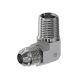 Steel Adapter, 3/4-14 Male NPT To 7/16-20 Male JIC 37 deg Flare, 90 deg Elbow