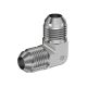 Steel Adapter, 3/8-24 Male JIC 37 deg Flare To 3/8-24 Male JIC 37 deg Flare, 90 deg Elbow