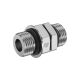 Steel Adapter, 3/4-16 Male SAE O-Ring Boss (Straight Thread O-Ring) To 3/4-16 Male SAE O-Ring Boss (Straight Thread O-Ring), Straight