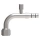 E-Z Clip Series Fitting, 7/8-14 Female O-Ring (Short Pilot), -10 Hose, 90 deg Elbow With Low Side Charge Port (R134a)