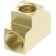 Brass Adapter, 0.25 Inch Female 42 deg Inverted Flare Union Tee