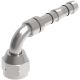 E-Z Clip Series Fitting, 3/4-16 Female SAE 45 deg Swivel, -08 Hose, 90 deg Elbow
