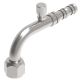 E-Z Clip Series Fitting, 3/4-16 Female O-Ring (Long Pilot), -08 Hose, 90 deg Elbow With 7/16-20 Switch Port