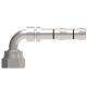 E-Z Clip Series Fitting, 1-14 Female O-Ring Face Seal Swivel, -10 Hose, 90 deg Elbow