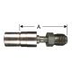 Stainless Steel Everswage Crimp Fitting, 3/8-24 Male Inverted Flare, -4 Hose, Straight