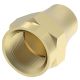 Brass Tube Fitting, 0.38 Inch Tube OD Short Flare Nut, 5/8-18 Thread