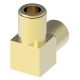 Brass Push>Connect Air Brake Tube Fitting, 0.50 Inch Tube OD Union 90 deg Elbow