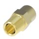 Brass Push>Connect Air Brake Tube Fitting, 0.16 Inch Tube OD To 1/16 Male NPT, Straight