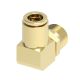 Brass Push>Connect Air Brake Tube Fitting, 0.38 Inch Tube OD To 3/8-18 Male NPT, 90 deg Elbow