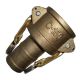 Brass Cam & Groove Coupler, Female Half, 3 Inch Hose Shank