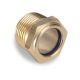 Sight Plug, Brass Body, Buna-N Seals, Stainless & Aluminum Reflector, 3/4 NPT Thread