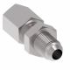 Steel Adapter, 3/4-14 Female NPT To 1-1/16-12 Male JIC 37 deg Flare, Straight Bulkhead
