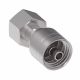 Global TTC 1 & 2 Wire Braid Steel Crimp Fitting, M52 x 2 Female German DIN 3902 24 deg Flare Light Duty Swivel, -24 Hose, Straight