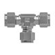 Brass Duolok Tube Fitting, 0.38 Inch Tube OD Union Tee