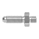 Stainless Steel Adapter, 1/2-14 Male NPT To 3/4-16 Male JIC 37 deg Flare, Straight Bulkhead