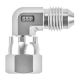 Stainless Steel Adapter, 3/4-16 Male JIC 37 deg Flare To 3/4-16 Female JIC 37 deg Flare Swivel, 90 deg Elbow