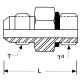 Stainless Steel Adapter, 1-1/16-12 Male SAE O-Ring Boss (Straight Thread O-Ring) To 9/16-18 Male JIC 37 deg Flare, Straight
