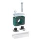 Standard Series Pipe & Tubing Polypropylene Support Clamp, Rail Mountable, Hex Head Bolts With Cover Plate, 19 mm mm Size