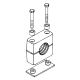 Standard Series Pipe & Tubing Polypropylene Support Clamp, Single Weld Plate, Hex Head Bolts With Spacers, 35.0 mm mm Size