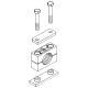 Heavy Series Pipe & Tubing Polypropylene Support Clamp, Single Weld Plate, Hex Head Bolts With Cover Plate, 21.3 mm mm Size