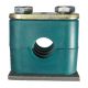 Standard Series Pipe & Tubing Polypropylene Support Clamp, Single Weld Plate, Hex Head Bolts With Cover Plate, 26.9 mm mm Size