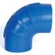 Wet Exhaust 90° Elbow, Molded VHT Blue Silicone 350°F, 3.00 Inch ID, Inch Clampable OD