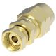 Brass Field Attachable 338 B Series Air Brake Hose End, 3/4-20 Female ABS Thread, -06 Hose