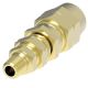 Brass Field Attachable 338 B Series Air Brake Hose End, 3/4-20 Female ABS Thread With Adapter, -06 Hose
