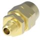 Brass Field Attachable 338 B Series Air Brake Hose End, 0.50 Inch Male NPT, -08 Hose