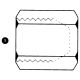 Steel Adapter, M14 x 1.5 Female Komatsu Cap