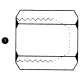 Steel Adapter, M30 x 1.5 Female Komatsu Cap