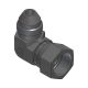 Steel Adapter, M 30 x 1.5 Male Komatsu To M 30 x 1.5 Female Komatsu, 90 deg Elbow