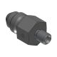Steel Adapter, 7/16-20 Male JIC 37 deg Flare To M10 x 1.25 Male Metric Dual Purpose Low Pressure L Series, Straight