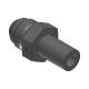 Stainless Steel Adapter, 7/16-20 Male JIC 37 deg Flare To 8 mm Metric Standpipe, Straight