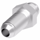 Blue Anodized Aluminum Adapter (AN 832), -06 Male JIC 37 deg Flare To -06 Male JIC 37 deg Flare, Straight Bulkhead