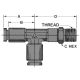 Brass Push-In Tube Fitting, 0.38 Tube OD to 1/4-18 Male NPT Swivel, Run Tee
