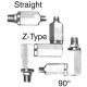 Grease Swivel, 1/4 NPT x 1/2-27 NS Taper, Straight