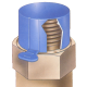 Polyethylene 3/8 NPT Protective Tear Cap For Pipe Threads