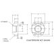 Steel 4-Bolt Flange Adapter, 1.25 Inch Code 61 Flange, O-Ring Half To 1.25 Inch Female NPT, Straight with Counterbore