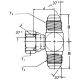 Steel Adapter, 7/16-20 Female JIC 37 deg Flare Swivel Branch To 7/16-20 Male JIC 37 deg Flare Run, Tee