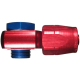 Red/Blue Anodized Aluminum Reusable Fitting for AQP & StartLite Racing Hose, -06 Hose, Banjo Fitting for Solex Carburetors with 12mm x 1.25 thread., Straight