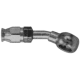Steel Reusable 1 Wire Braid Teflon Fitting, 10 MM Metric Banjo, -03 Hose, 17 deg Elbow