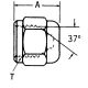 Steel JIC 37 deg Flare Cap, 1-3/16-12 Thread