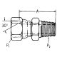 Steel Adapter, 3/8-18 Female NPT Swivel To 3/4-14 Male NPT, Straight