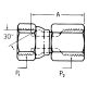 Steel Adapter, 1-11-1/2 Female NPT Swivel To 3/4-14 Female NPT, Straight