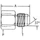 Steel Adapter, 1-11-1/2 Female NPT To 1-5/8-12 Male JIC 37 deg Flare, Straight