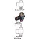 Right Angle Pneumatic Flow Control Valve, 1/8 NPT Male x 1/8 NPT Female Ports, 17 Flow Rating